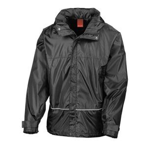 Result Unisex Adult Team Ripstop Waterproof Jacket / Black